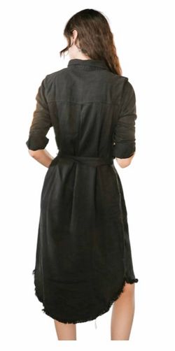 Style 1-1908479169-2696 Thread & Supply Black Size 12 Plus Size Belt High Neck Pockets Cocktail Dress on Queenly