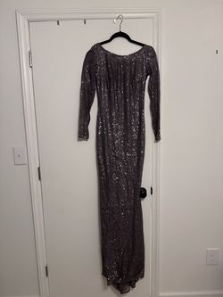 Stephanie prat Silver Size 2 Long Sleeve Sleeves Straight Dress on Queenly