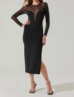 Style 1-1948233928-3471 ASTR Black Size 4 Plunge Side Slit Polyester Cocktail Dress on Queenly