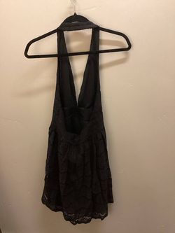 Style 1-2004110823-2793 SHE + SKY Black Size 12 Lace Mini Cocktail Dress on Queenly
