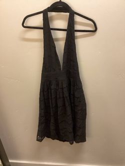 Style 1-2004110823-2793 SHE + SKY Black Size 12 Polyester Halter Plus Size Cocktail Dress on Queenly