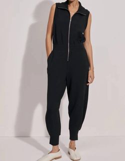 Style 1-2019213995-2901 VARLEY Black Size 8 High Neck Jumpsuit Dress on Queenly