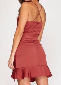Style 1-2100845759-2696 SHE + SKY Red Size 12 Polyester Free Shipping Cocktail Dress on Queenly