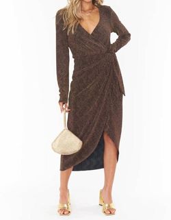 Style 1-211778612-2791 Show Me Your Mumu Brown Size 12 Jersey Long Sleeve Spandex Cocktail Dress on Queenly