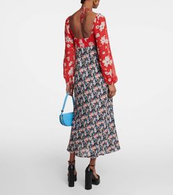 Style 1-2169985063-3852 RIXO Red Size 0 Vintage Print Free Shipping Tall Height Cocktail Dress on Queenly