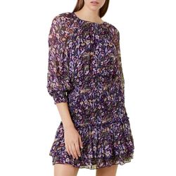 Style 1-2184783739-3236 GILNER FARRAR Purple Size 4 Sleeves Free Shipping Cocktail Dress on Queenly