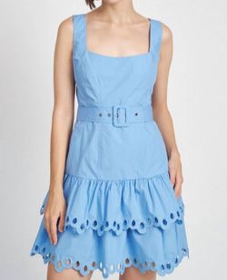 Style 1-2185885391-2696 En Saison Blue Size 12 Tall Height Plus Size Cocktail Dress on Queenly