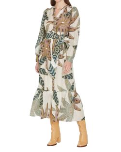 Style 1-2199840361-3425 Marie Oliver Green Size 6 V Neck Floral Sleeves Pockets Cocktail Dress on Queenly