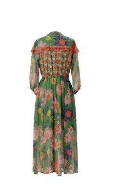 Style 1-2332130964-3775 EMILY LOVELOCK Green Size 16 Floral Straight Dress on Queenly