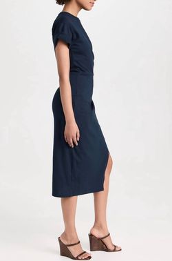 Style 1-24111653-2696 FRAME Blue Size 12 Free Shipping Sleeves 1-24111653-2696 Cocktail Dress on Queenly