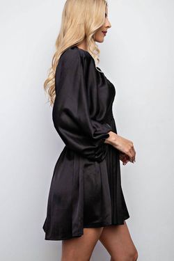 Style 1-2424468757-2791 GLAM Black Size 12 Plus Size Sleeves Casual Cocktail Dress on Queenly