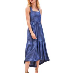 Style 1-2464918086-3236 Ecru Blue Size 4 High Low Cocktail Dress on Queenly
