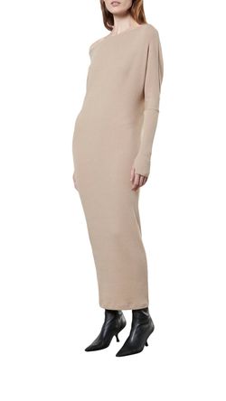 Style 1-2496285607-2791 Enza Costa Nude Size 12 Polyester Plus Size Straight Dress on Queenly