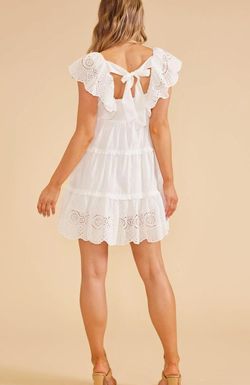 Style 1-2638055493-2901 MINKPINK White Size 8 Square Neck Bridal Shower Cocktail Dress on Queenly
