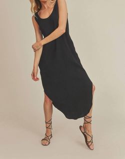 Style 1-2649058643-3471 AEMI + CO Black Size 4 Free Shipping Tall Height Side Slit Cocktail Dress on Queenly