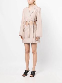 Style 1-2664290158-1901 ANNA QUAN Nude Size 6 Straight Long Sleeve Cocktail Dress on Queenly