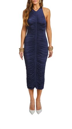 Style 1-2680757732-3775 A.L.C. Blue Size 16 Free Shipping Navy Cocktail Dress on Queenly