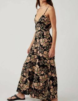 Style 1-2689993785-2696 Free People Black Size 12 Print Free Shipping Tall Height Jumpsuit Dress on Queenly