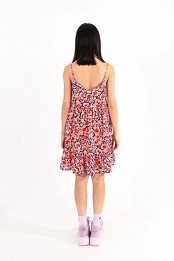 Style 1-2774347525-2901 MOLLY BRACKEN Pink Size 8 Casual Floral Ruffles Cocktail Dress on Queenly