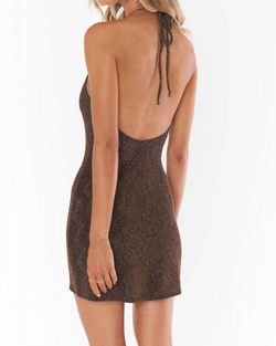 Style 1-2871424503-3471 Show Me Your Mumu Brown Size 4 Side Slit Halter Mini Cocktail Dress on Queenly
