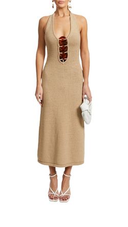 Style 1-2911605272-3471 cult gaia Nude Size 4 Free Shipping Cocktail Dress on Queenly