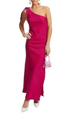 Style 1-3020903161-2791 cult gaia Pink Size 12 Floor Length Plus Size Straight Dress on Queenly
