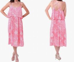 Style 1-3094755388-2901 cupcakes and cashmere Pink Size 8 Print V Neck Tall Height Cocktail Dress on Queenly