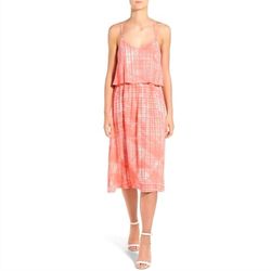 Style 1-3094755388-2901 cupcakes and cashmere Pink Size 8 V Neck Coral Cocktail Dress on Queenly