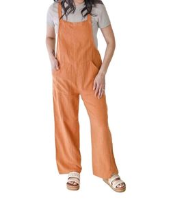 Style 1-3126761151-2791 Billabong Orange Size 12 Floor Length Tall Height Pockets Jumpsuit Dress on Queenly
