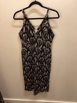 Style 1-316268042-3014 SHE + SKY Black Size 8 Lace Sorority Free Shipping Casual Cocktail Dress on Queenly