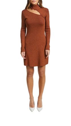Style 1-3213645086-3011 cult gaia Brown Size 8 Tall Height Cocktail Dress on Queenly
