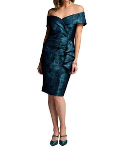 Style 1-3328286804-238 Joseph Ribkoff Blue Size 12 Spandex Plus Size Cocktail Dress on Queenly