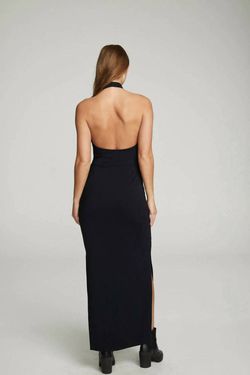 Style 1-338632806-2901 Chaser Black Size 8 Spandex Backless Straight Dress on Queenly