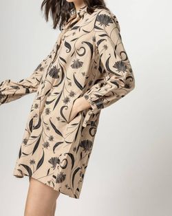 Style 1-3524697069-3855 Lilla P Nude Size 0 High Neck Print Mini Cocktail Dress on Queenly