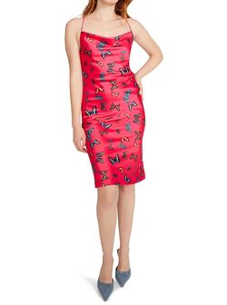 Style 1-3553975089-2901 STEVE MADDEN Pink Size 8 Free Shipping Print Cocktail Dress on Queenly