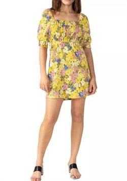 Style 1-3558858856-2696 Sanctuary Yellow Size 12 Free Shipping Sleeves Mini Cocktail Dress on Queenly