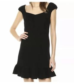 Rebecca Taylor Black Size 4 50 Off Flare Jersey Sunday Best Cocktail Dress on Queenly