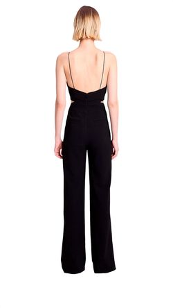 Style 1-3774718631-3425 A.L.C. Black Size 6 Polyester Free Shipping Jumpsuit Dress on Queenly