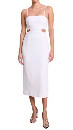 Style 1-3810673621-3321 A.L.C. White Size 0 Bridal Shower Polyester Cut Out Cocktail Dress on Queenly