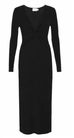Style 1-3908465352-3236 Nation LTD Black Size 4 V Neck Straight Dress on Queenly