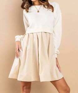 Style 1-3967439085-3011 Ces Femme White Size 8 Long Sleeve Casual Tall Height Cocktail Dress on Queenly