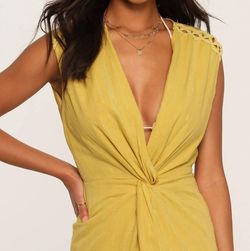 Style 1-4024511997-2791 heartloom Yellow Size 12 Free Shipping Polyester Side slit Dress on Queenly