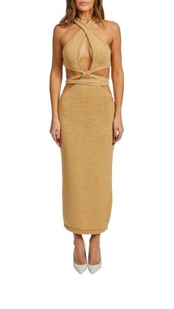 Style 1-4075332723-3471 cult gaia Brown Size 4 Free Shipping Cocktail Dress on Queenly