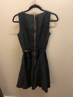 Style 1-4093615254-1498 Closet London Black Size 4 Flare Tall Height Summer Belt Cocktail Dress on Queenly