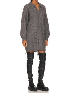 Style 1-4138831910-2901 STEVE MADDEN Gray Size 8 Sleeves Long Sleeve Grey Cocktail Dress on Queenly
