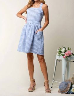 Style 1-4161624003-2791 Doe and Rae Blue Size 12 Summer Cocktail Dress on Queenly