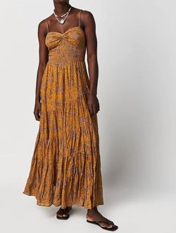 Style 1-4191929797-2696 Free People Yellow Size 12 Print Plus Size Straight Dress on Queenly