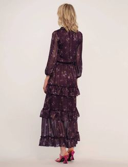 Style 1-4214827745-3471 heartloom Purple Size 4 Resort Floral Long Sleeve Tall Height Straight Dress on Queenly