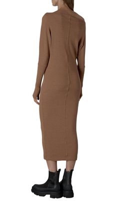 Style 1-4235537973-2791 Enza Costa Brown Size 12 Tall Height Polyester Spandex Plus Size Cocktail Dress on Queenly