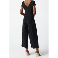 Style 1-4270305901-1901 Joseph Ribkoff Black Size 6 Pockets Sleeves Free Shipping Jumpsuit Dress on Queenly